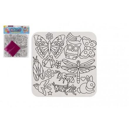 Teddies Kreatives Zauberset mit Folienbildern Glitzertiere im Beutel UN46587