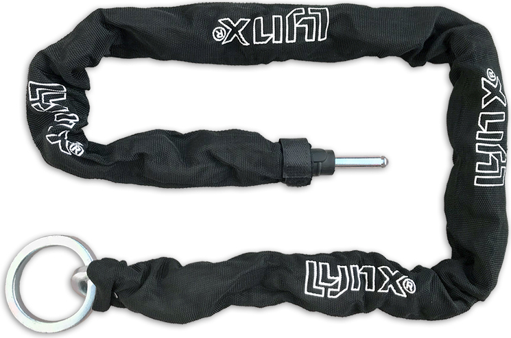 Fahrrad Einsteckkette Rahmenschloss einsteckkette Lynx Lazo 120 cm schwarz