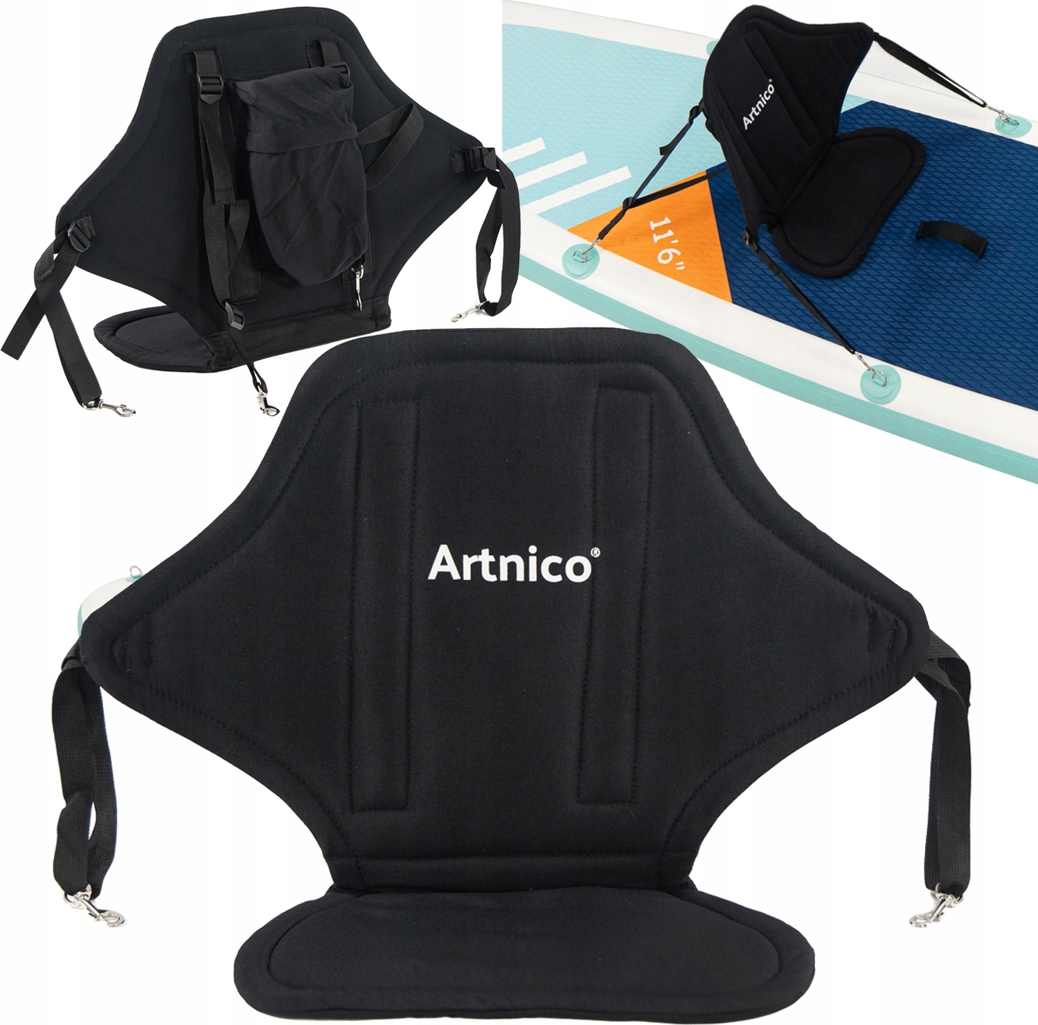 Sup Artnico 4-Punkt-Sitz Schwarz - Komfort Und Stabilität Auf Dem Wasser