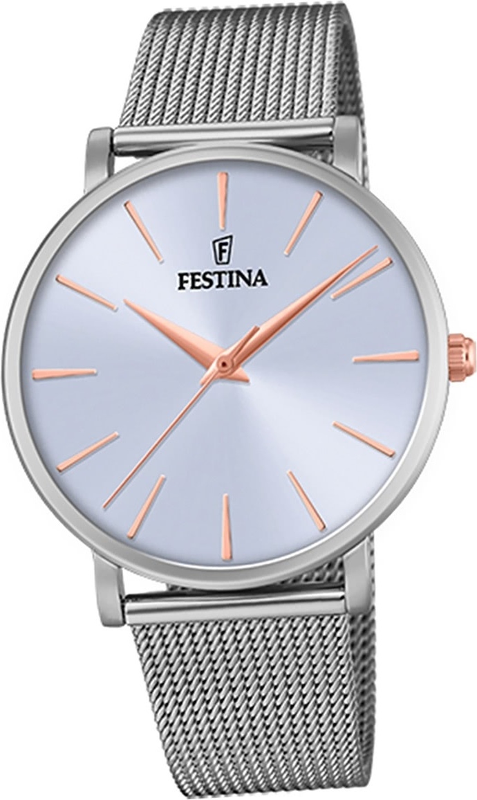 Festina Dámske hodinky z nehrdzavejúcej ocele F20475/3 Náramkové hodinky strieborné Dámy Classic D2UF20475/3
