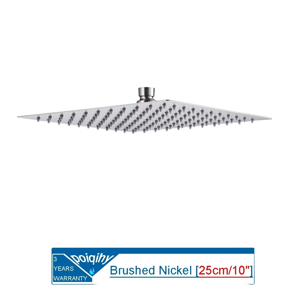 OEM Duschkopf, Regenfunktion, stilvolles Design, Nickel 10 Zoll 2372