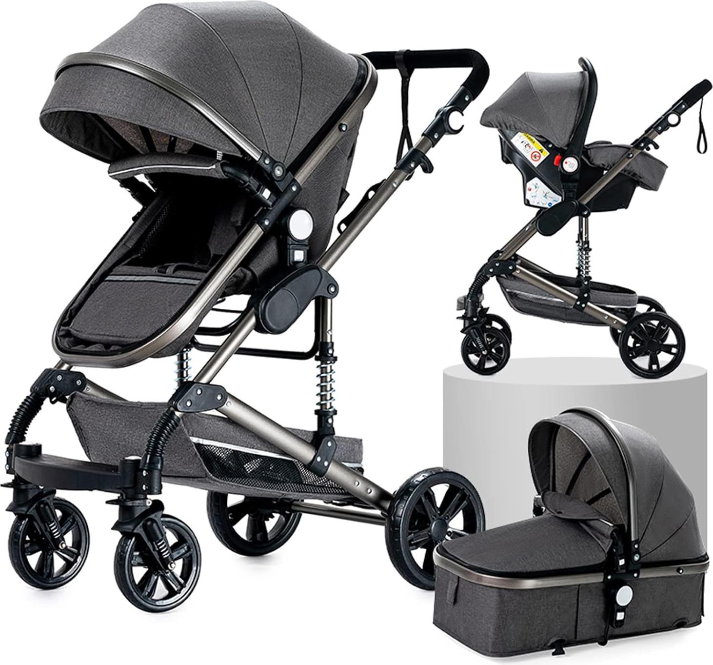 Kinderwagen 3 in 1 - Babywagen 3 in 1 - Wandelwagen - Kinderwagen 3 in 1 inkl. Autostoel