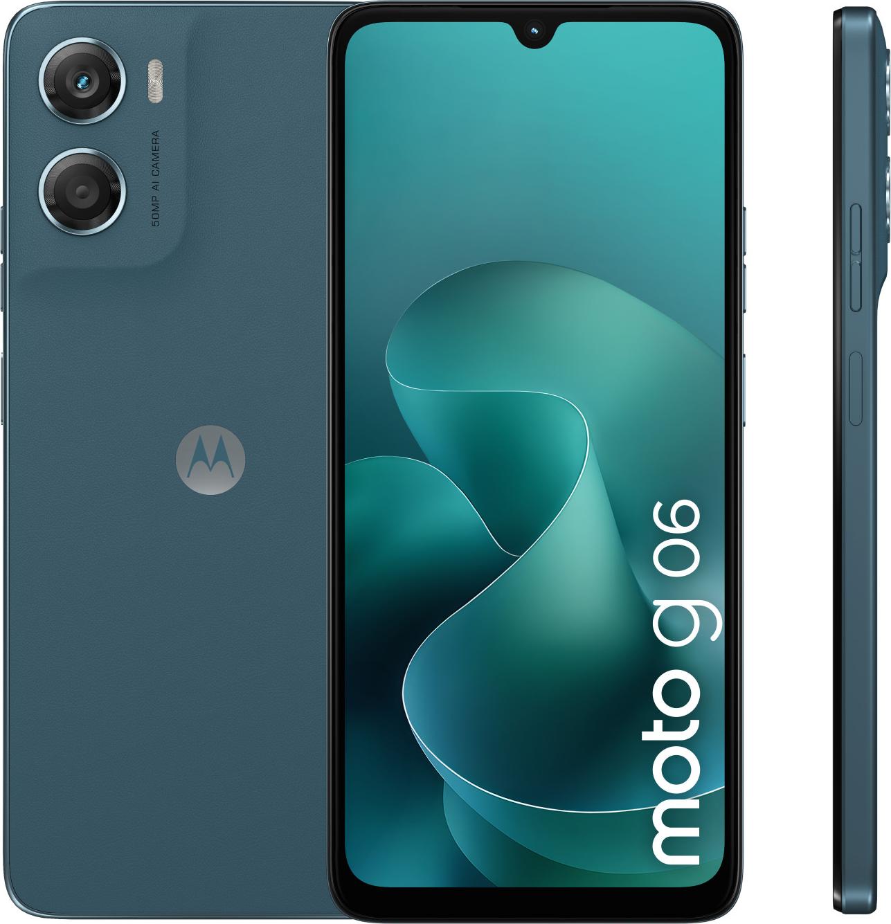 Motorola moto g06 , 17,5 cm (6.88"), 4 GB, 256 GB, 50 MP, Android 15, Modrá