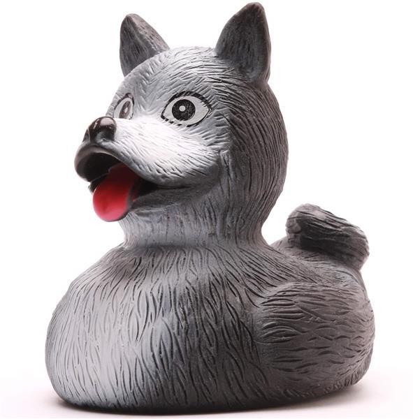 Fantasy Ducks Badetier Husky schwarz Vinyl 9,5 cm