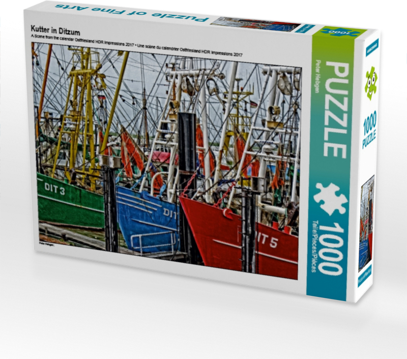 Calvendo Kutter in Ditzum 1000 Teile Puzzle quer 640x480mm, Hebgen Peter; 7364798