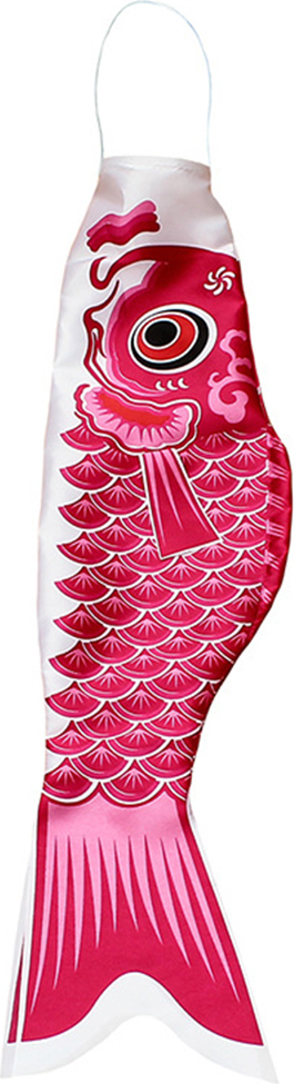 Stuttg Karpfen-Windsack, wetterfest, Cartoon-Satin, Drachenboot, Karpfen-Windsack, Streamer, Festival-Zubehör, Rosarot, 55 cm 1324774