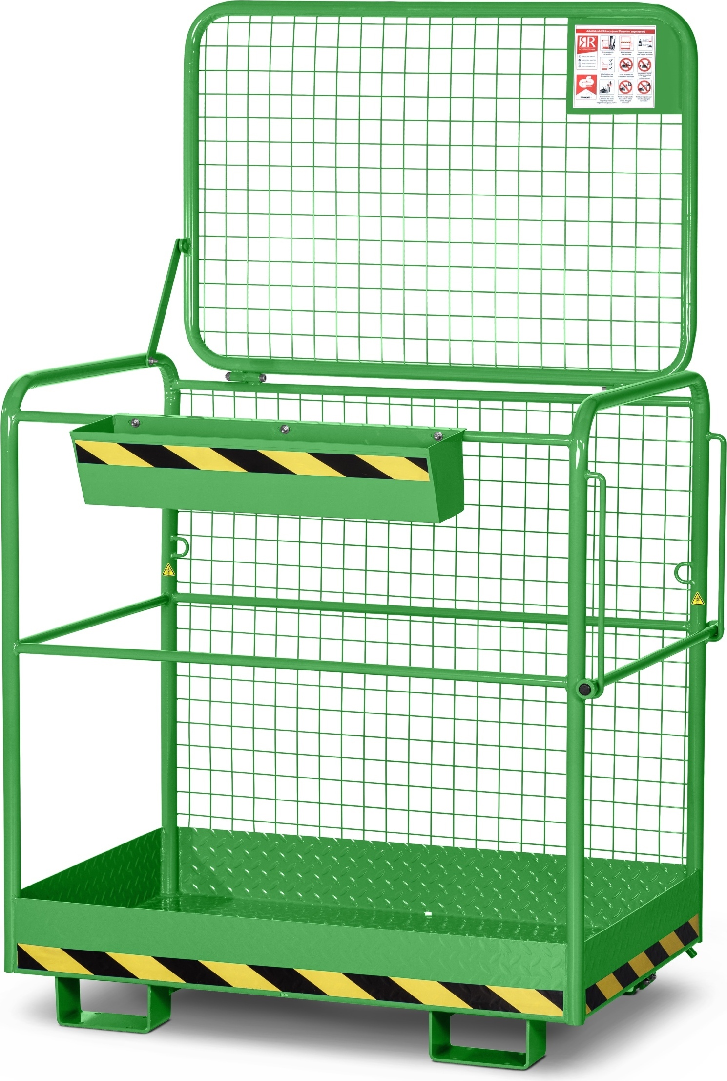 R+R Industrietechnik RR Industrietechnik Arbeitskorb Typ RAK-Eco RAL 6018 gelbgrün 120000105
