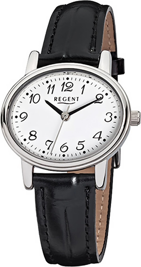 Regent Leather Ladies Watch F-823 Quartz Watch Strap Black D2URF823