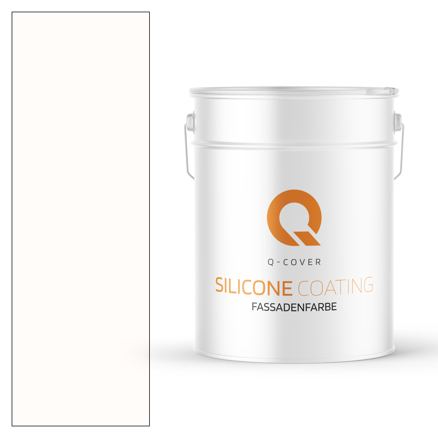 Q-Cover Silikonharz Fassadenfarbe | Aussenfarbe | Außen Wandfarbe | Hausfarbe | Außenfarbe | Wetterfest | Altweiß 10L fe_10