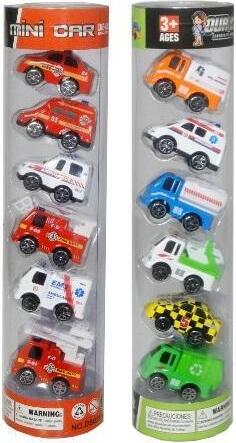 SWEDE Fahrzeuge in der Röhre, 6 Stück MIX (Spielzeug, Fahrzeuge)