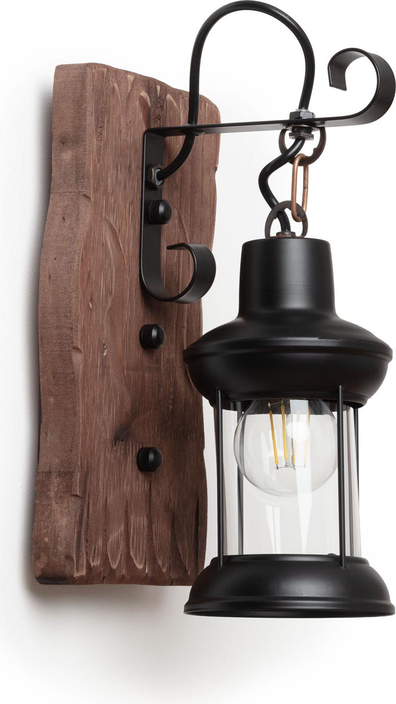 LEDKIA Wandleuchte Schwarz, 30x14x20 cm, E27 Fassung für anpassbare Lichtstimmung