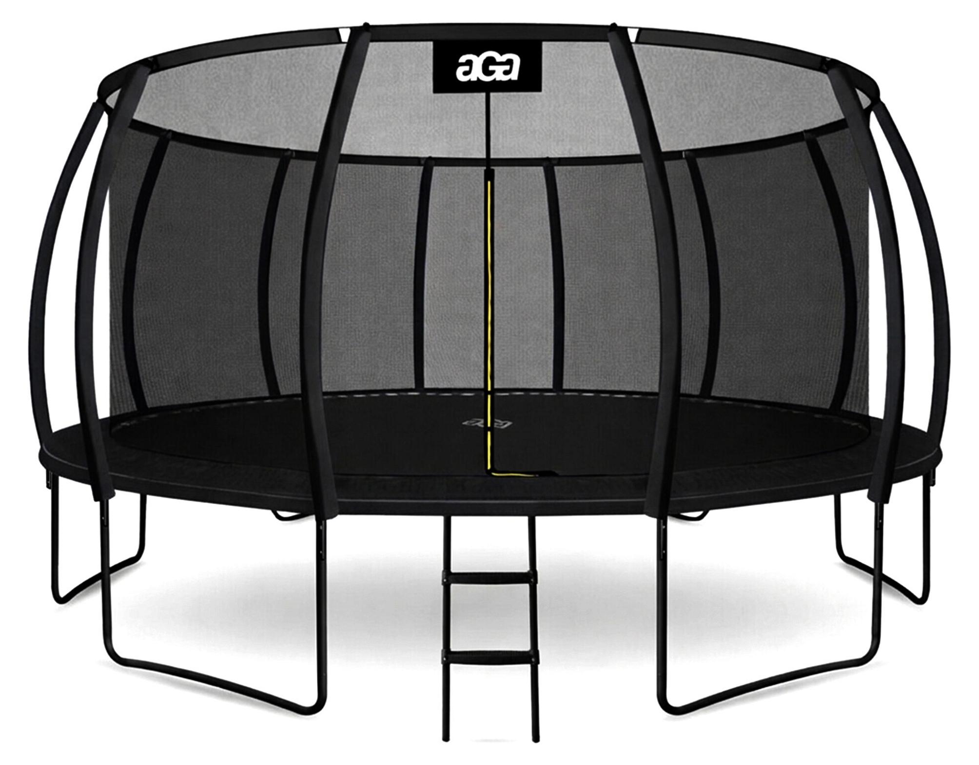 Aga SPORT EXCLUSIVE Trampolína 500 cm Čierna + ochranná sieť + rebrík