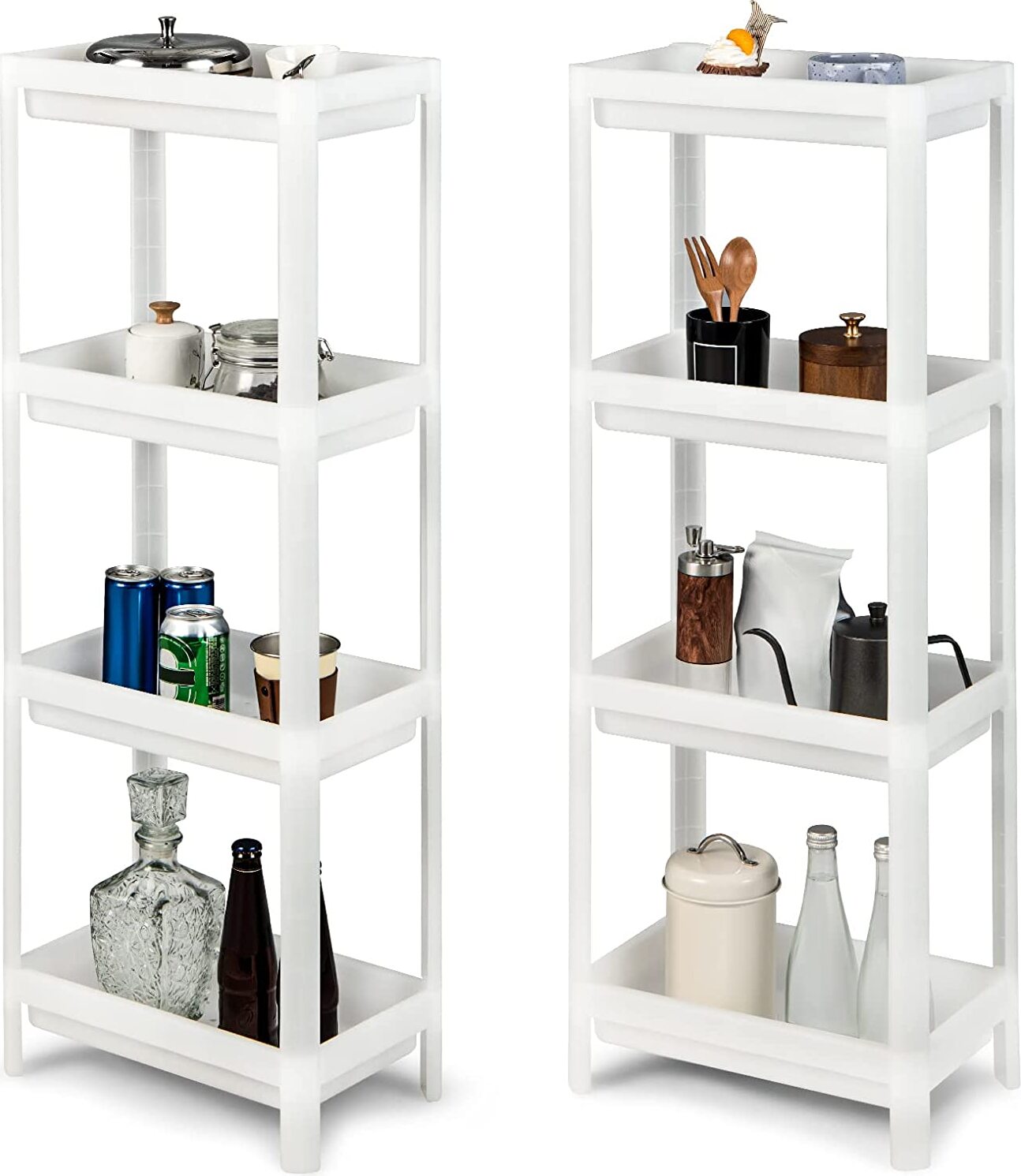 UBETTER Küchenregal 5-stufig - Schlankes Standregal 30x20x120cm | Mit Rädern Für Küche & Vorratskammer