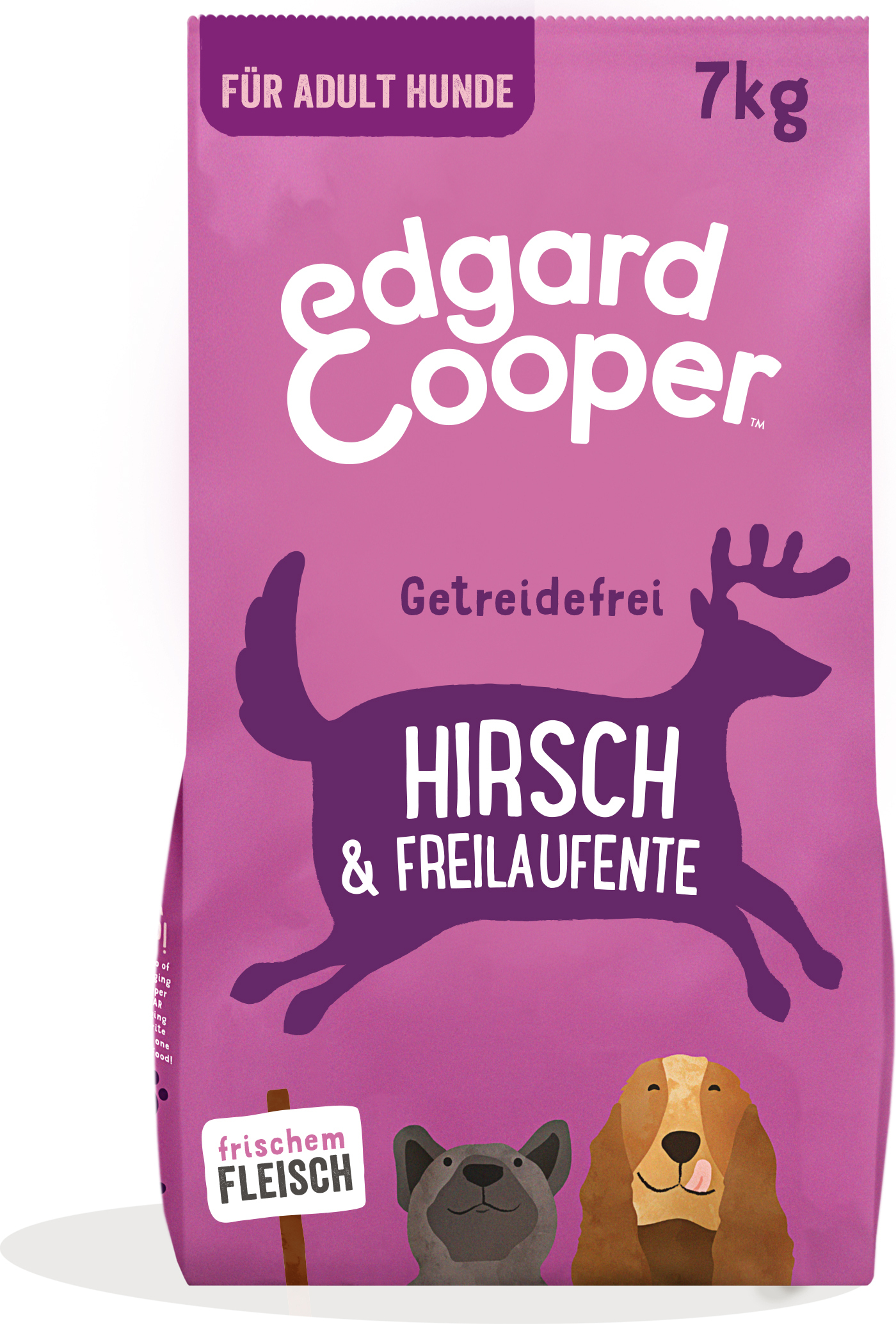 Edgard & Cooper 7kg Frischer Hirsch & Freilaufente+Apf