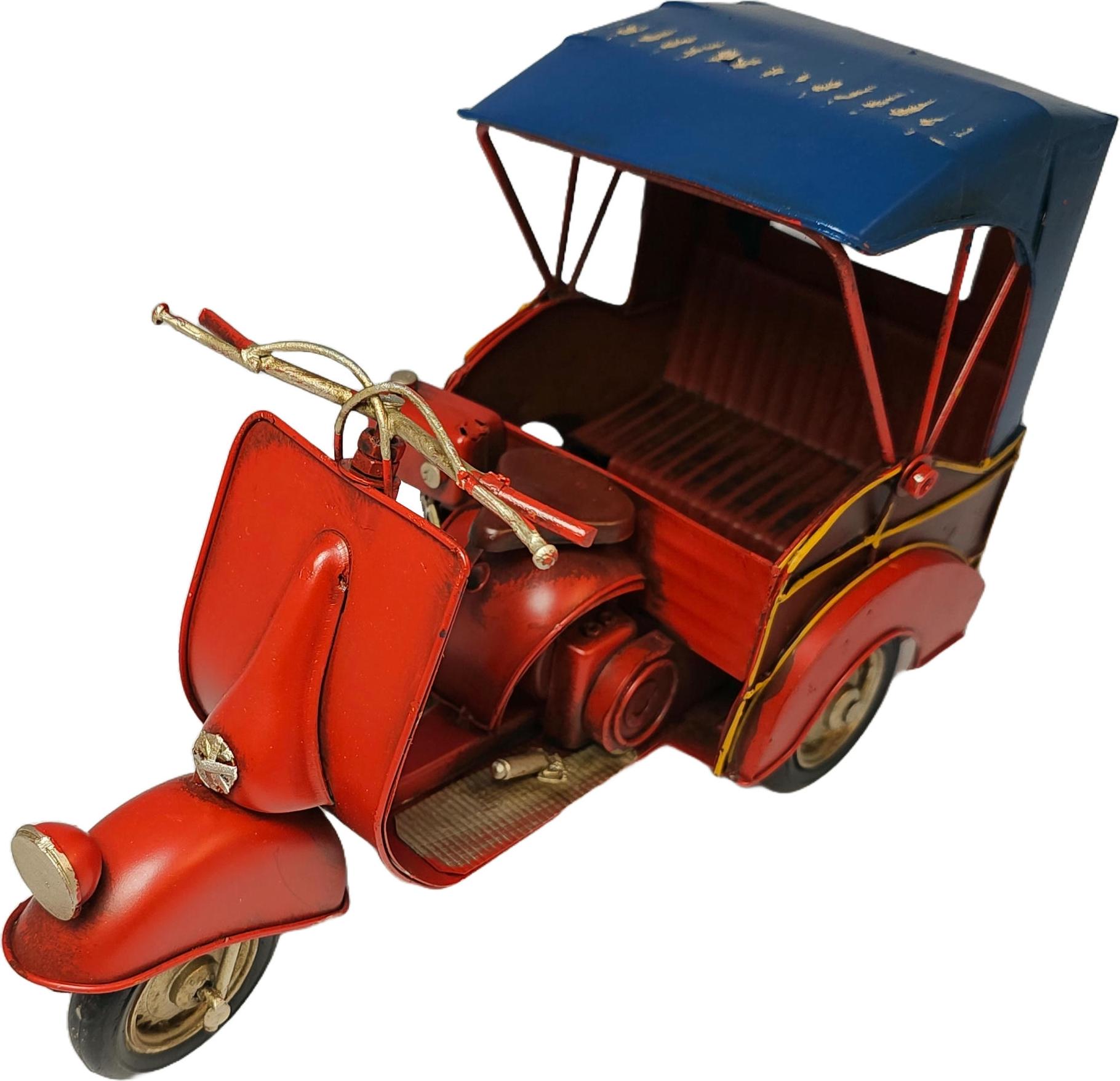 Motorrad DynaSun Dreirad-Transporter 1504A-7365 25cm aus Metall Motorradmodell