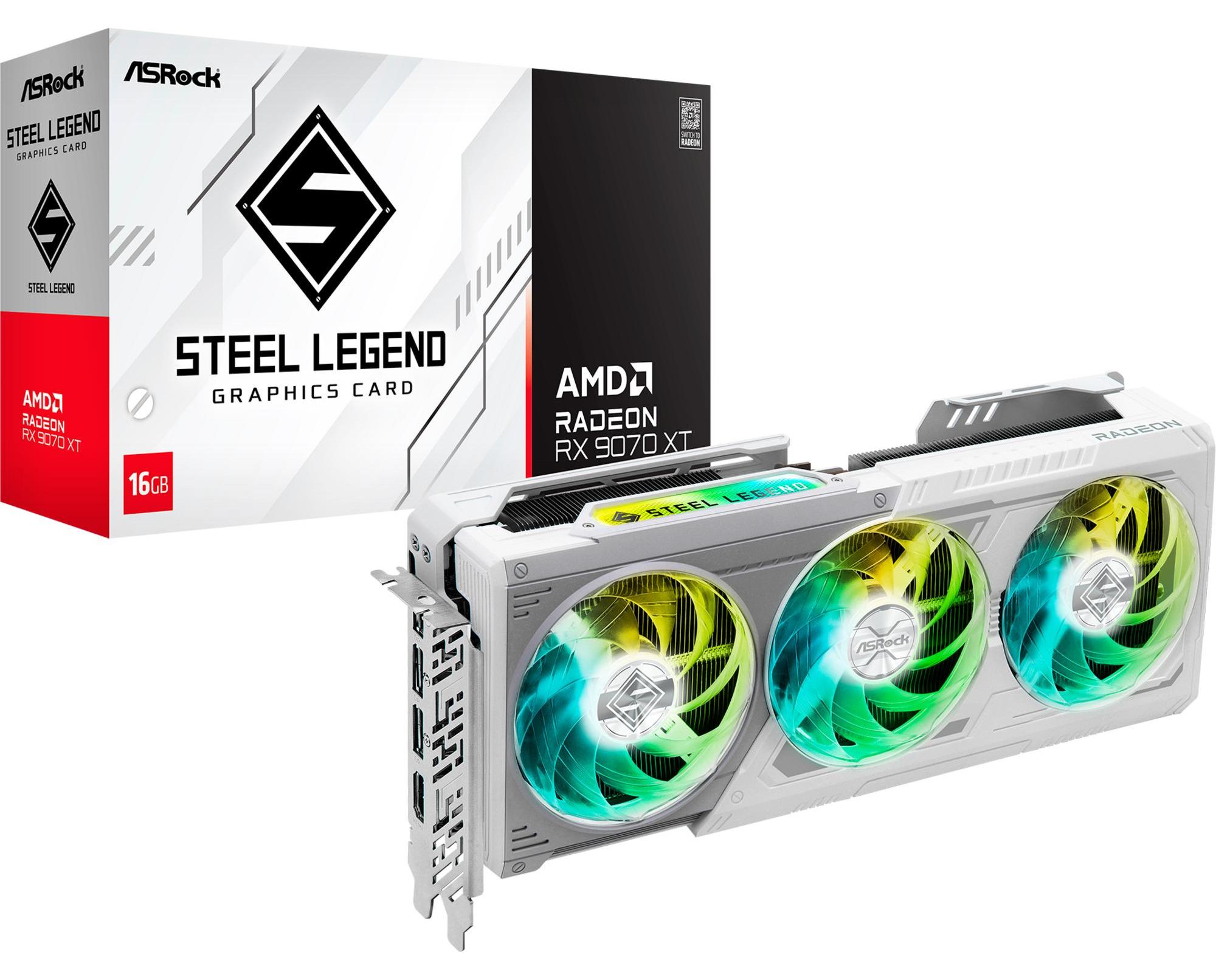 ASRock Radeon RX 9070 XT Steel Legend 16GB GDDR6 90-GA5DZZ-00UANF