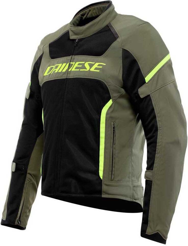 Dainese AIR FRAME 3 TEX Sommer-Textiljacke, Armeegrün/Fluorogelb, Größe 46 347730