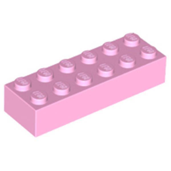 Lego® 2x6 Stein 2456 - 1 Stück Hellrosa 2456-1-Hellrosa
