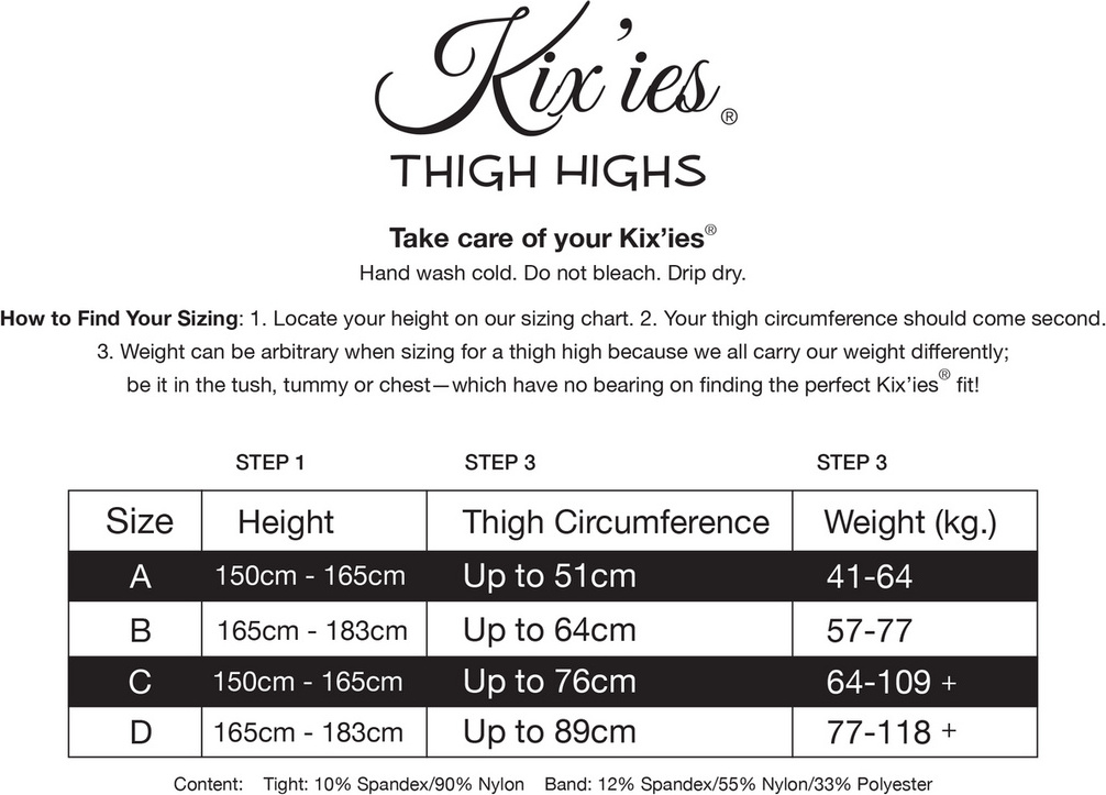 Kix'ies Andie - Oberschenkel hoch - A - Braun 1338A-BRN