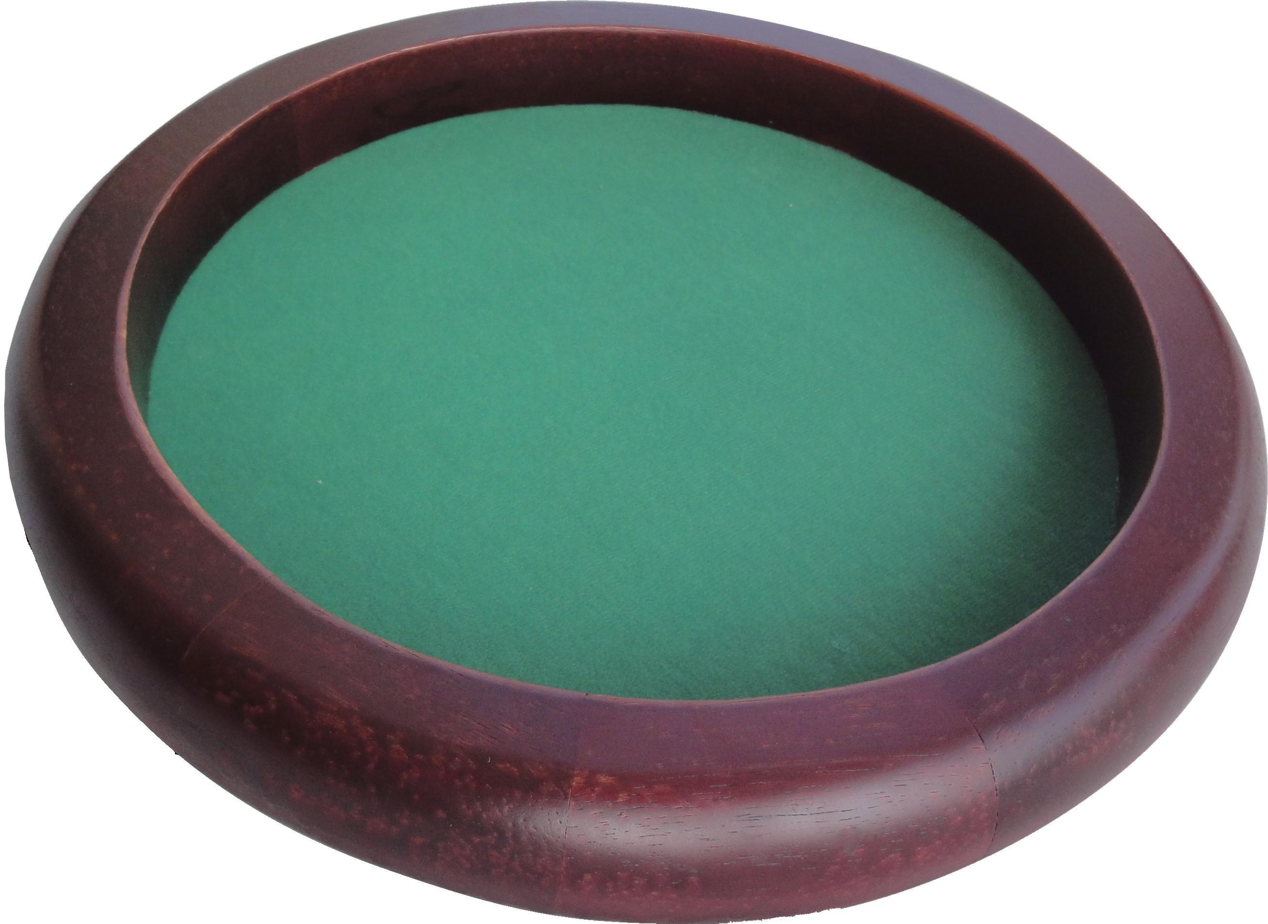 HOT Games Würfelpiste braun Holz rund 35cm.gr.Filz 735816