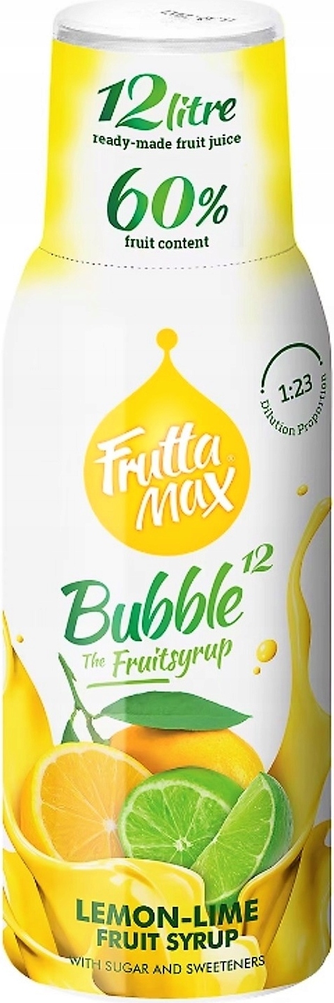 FruttaMax Sirup Zitrone Limette 500ml 60 Prozent Saft kalorienreduziert
