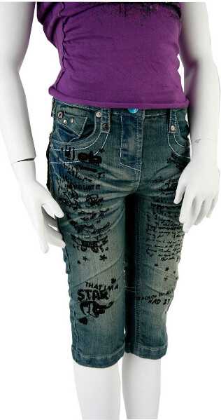 8561 BONDI Mädchen Jeans Bermuda Capri – Blau, Gr. 122 – Hochwertig & Besonders