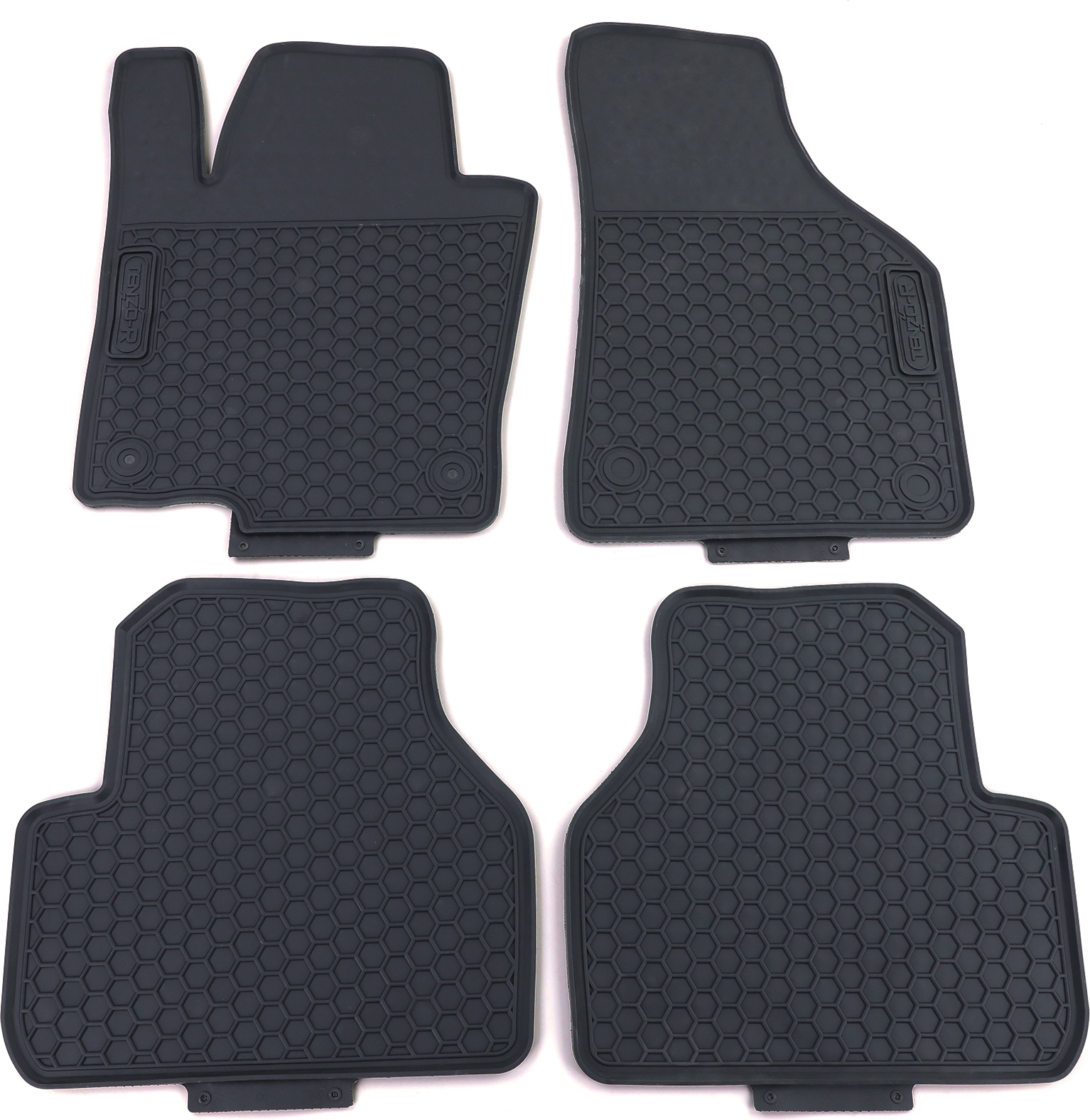 Premium Gummi Fußmatten Set 4-teilig Schwarz | Kaufland.de