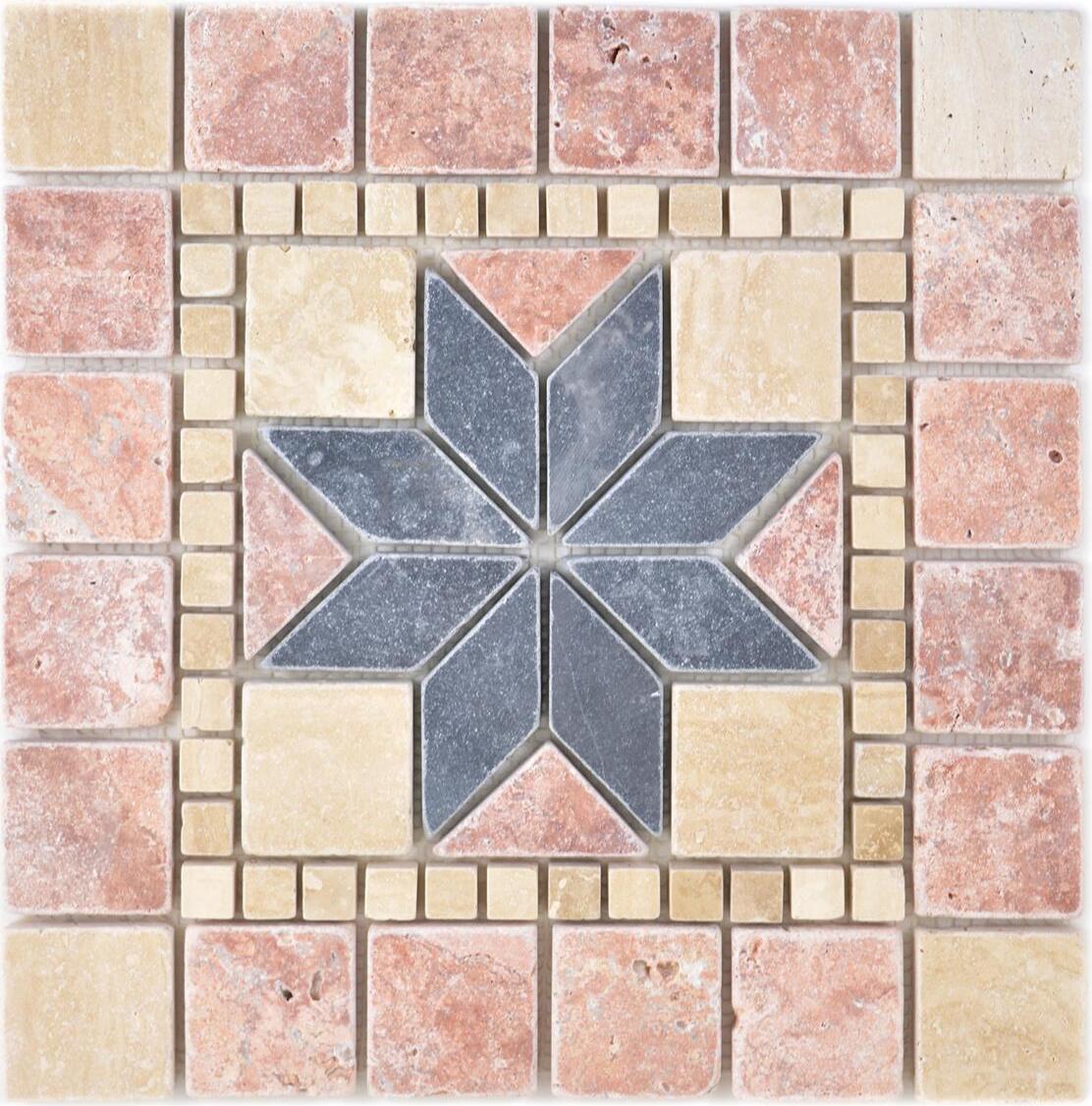 Muster Von Naturstein Mosaikfliesen Firestone Rot M Produktbild-Vorschau 12
