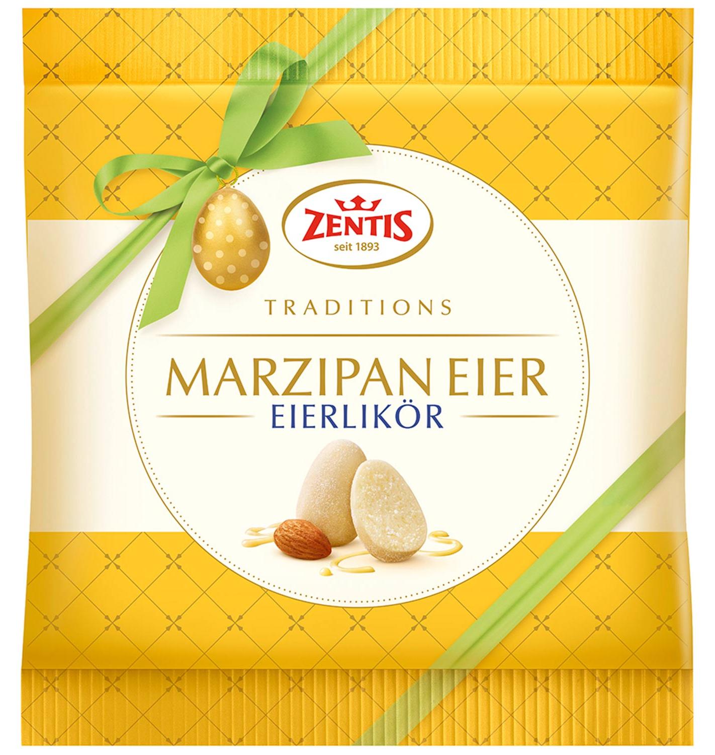 Zentis Marzipan Eier Eierlikör 125 g – Edel-Marzipan mit Eierlikör verfeinert 546966