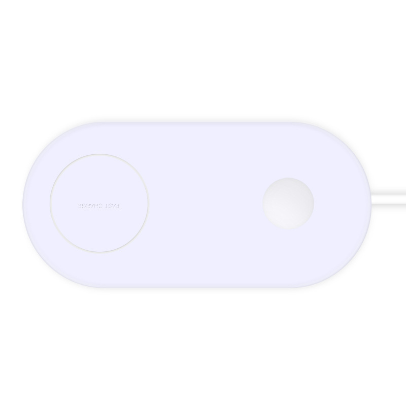 Cyoo Mini Dual Phone Wireless Lade Pad - Weiss - Qi Standard