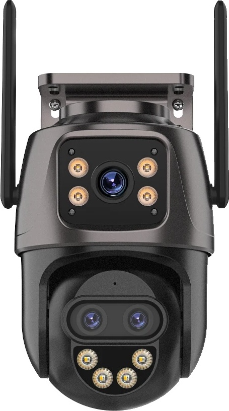 iP kamera 6K Ultra HD WiFi, 3 objektívy s 8x zoomom, farebné nočné videnie, 3 objektívy 8x add 128G, zástrčka EÚ