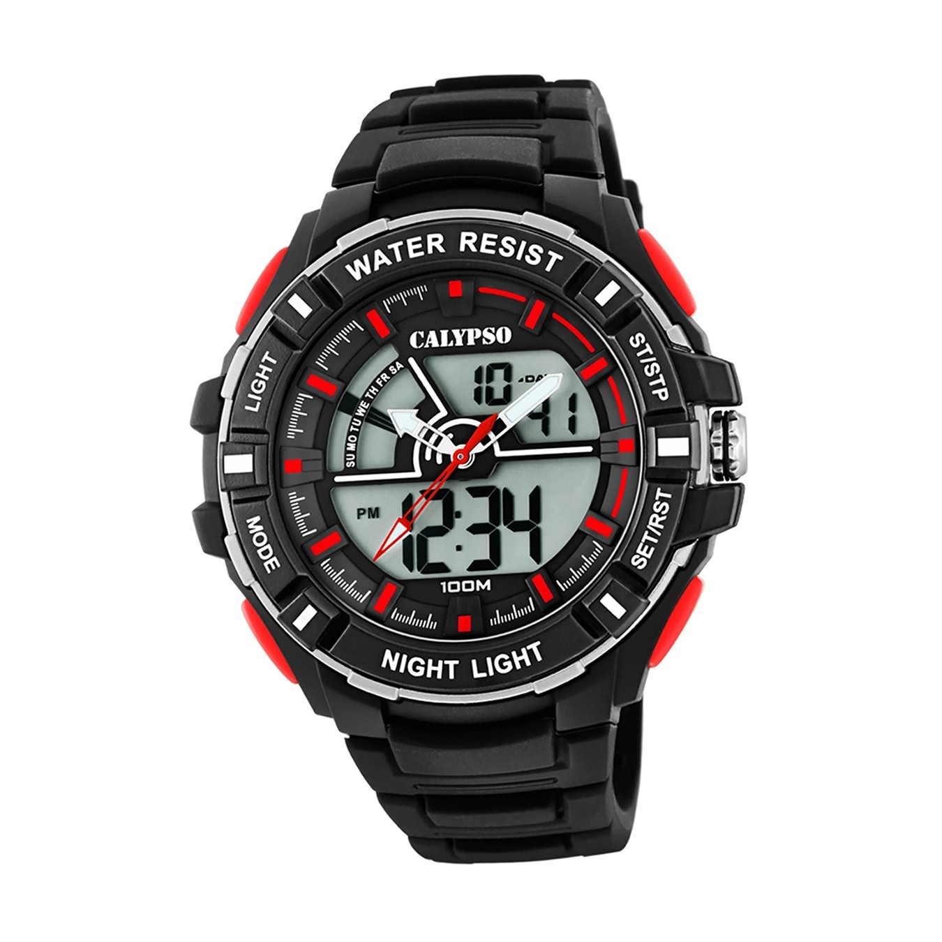 Calypso plastovéPolyuretánpánske hodinky K5769/6 náramkové hodinky čierne digitálne D2UK5769/6