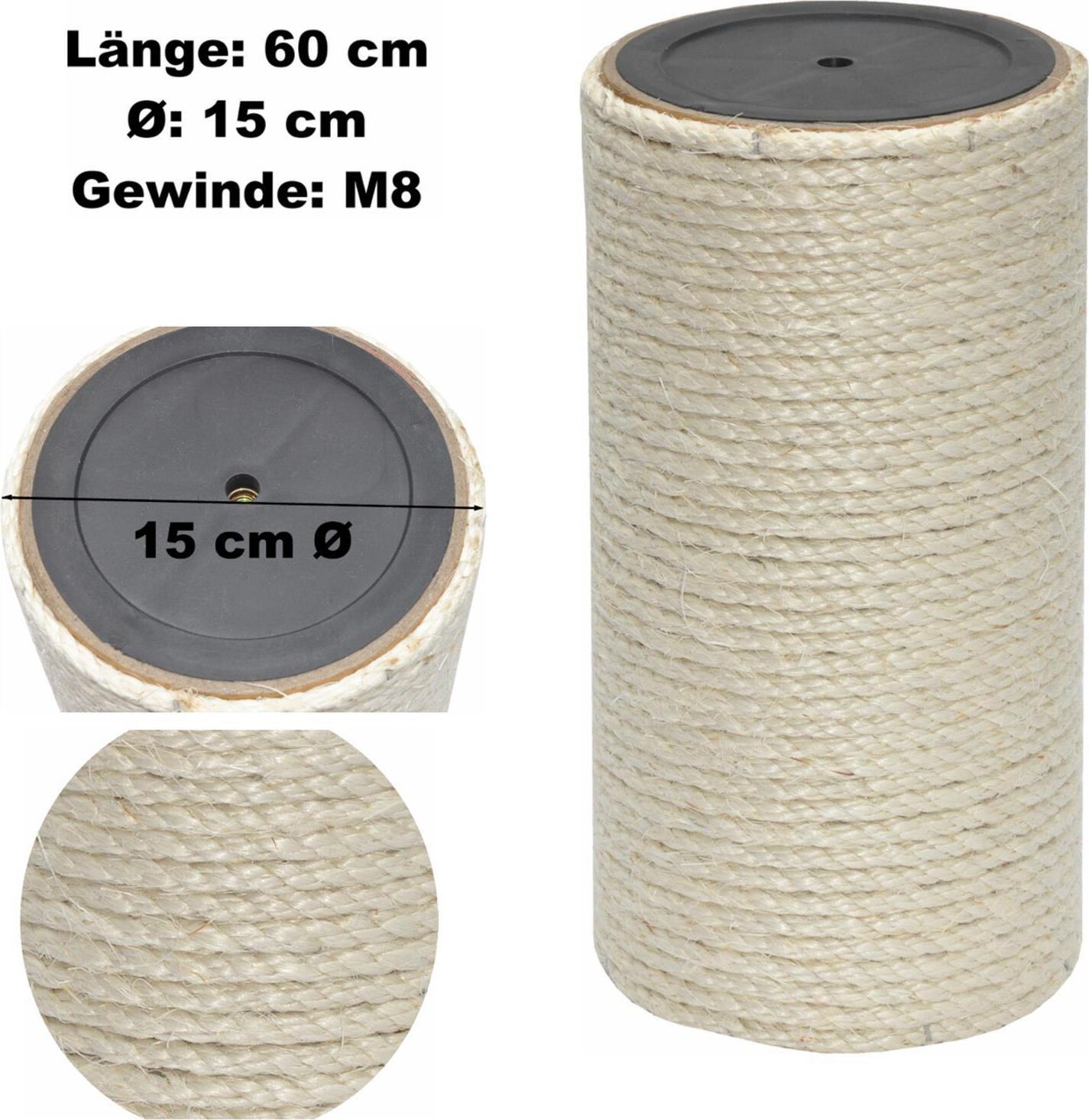 nanook Katzen Kratzstamm Sisalstamm 15 cm Ø - Sisal - Länge 60 cm