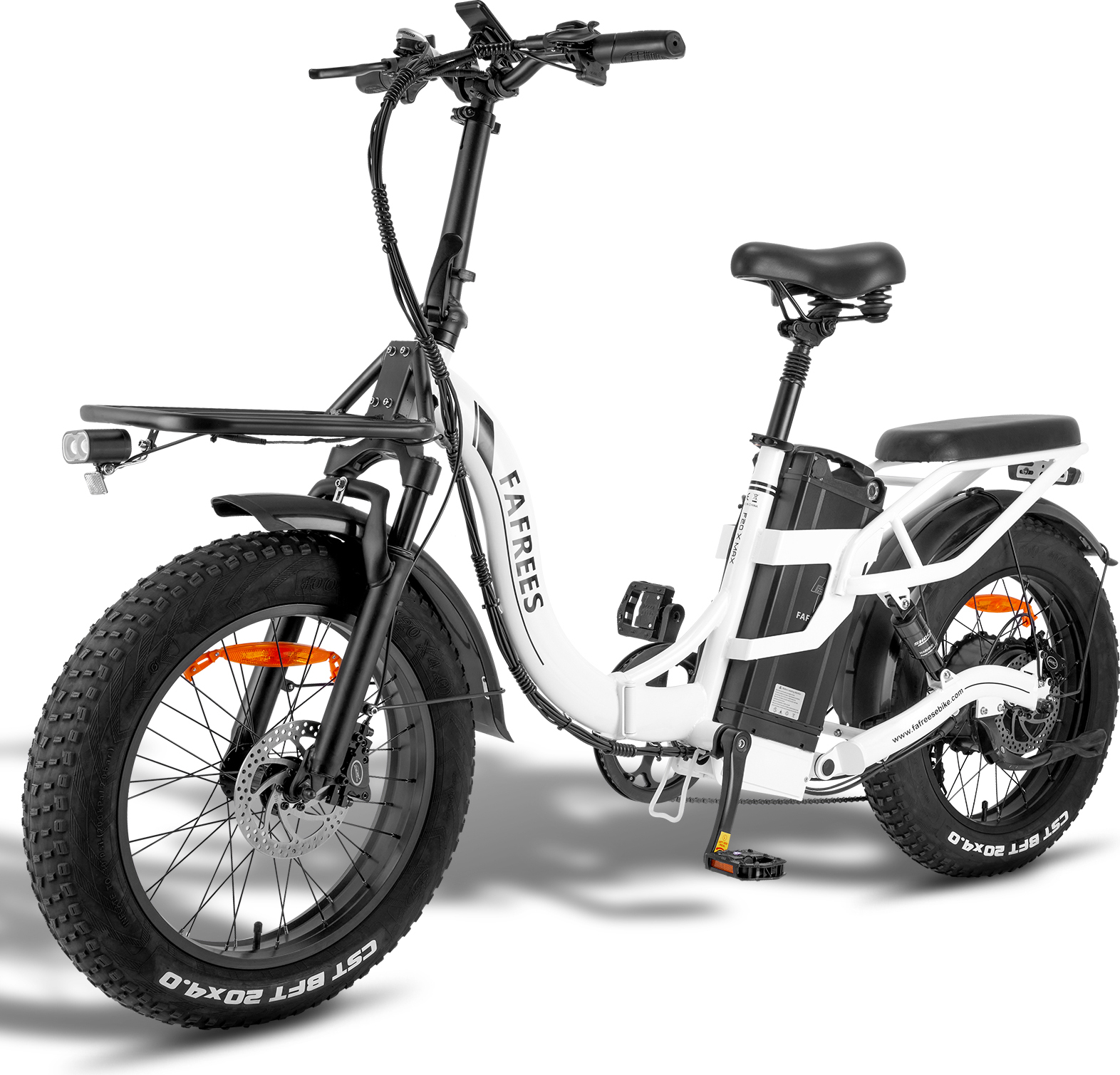 F20 X-MAX e Bike elektrické bicykle 20 palcov, 30Ah batéria e Bike muži, 4.0 Fat pneumatika skladací bicykel e-Bike, 65 N.m motor ebike ženy, Shimano 7s, nosnosť 150 kg biela