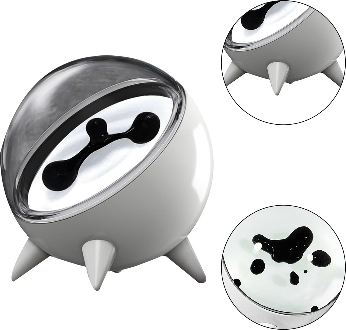 Welikera Magnetische Ferrofluid-Rhythmuslampe, Musikvisualisierungs-Pickup, Tischlautsprecher und visuelle Anzeigelampe, Weiß KAUF-INTT-CE899-W-4