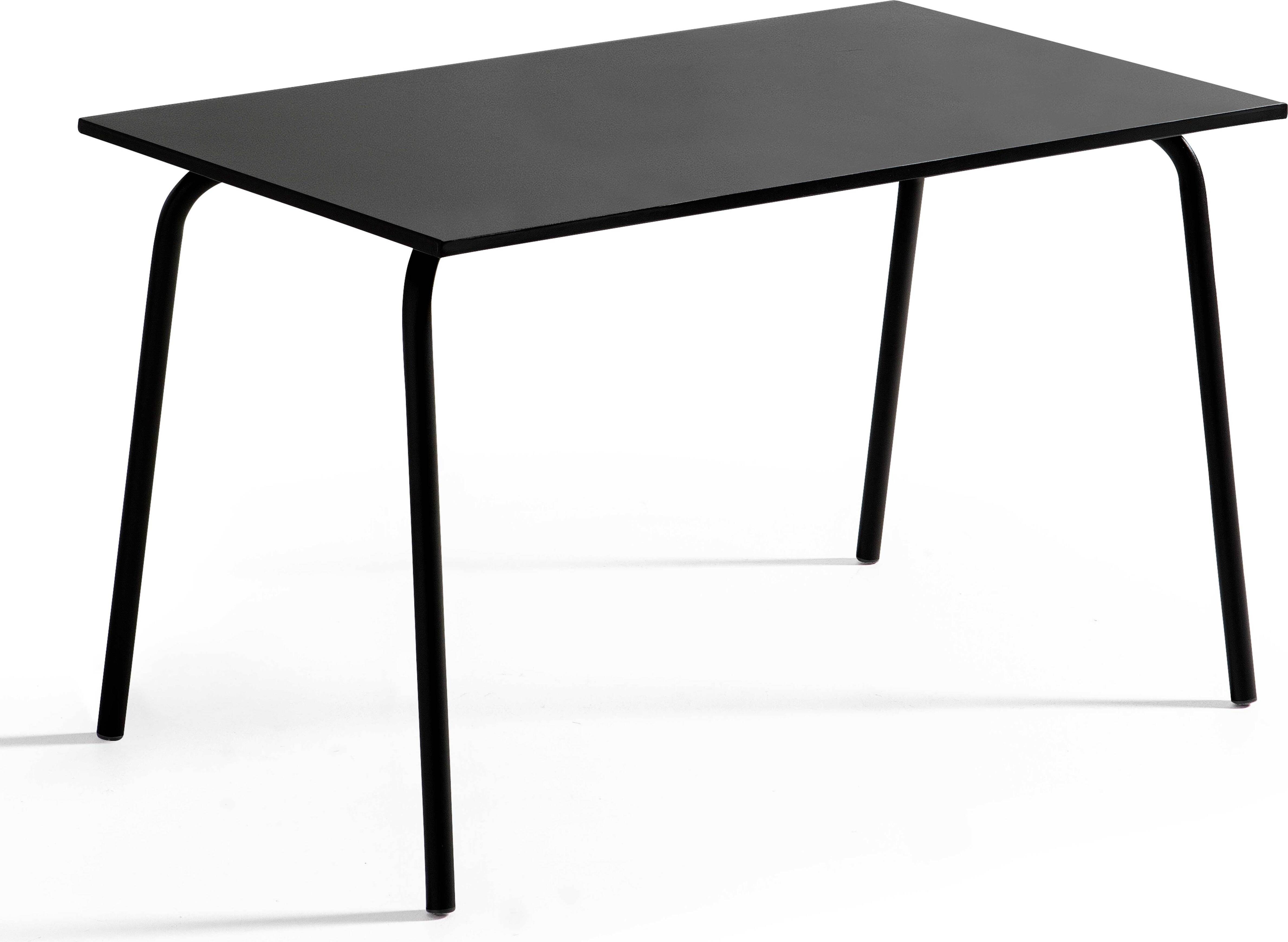 Metall-Gartentisch-Stuhl mit 4 Schwarz - Oviala Palavas 114623