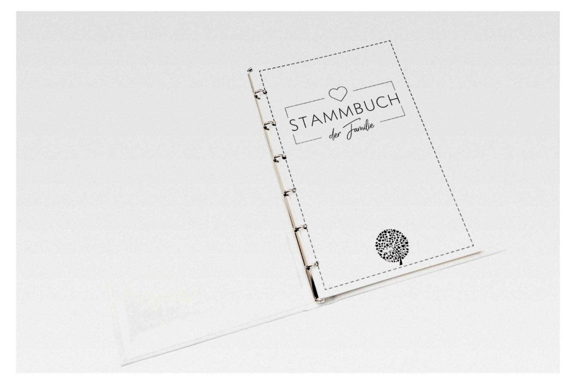 Markenlos Stammbuch der Familie Corella, Einband dunkelgrau