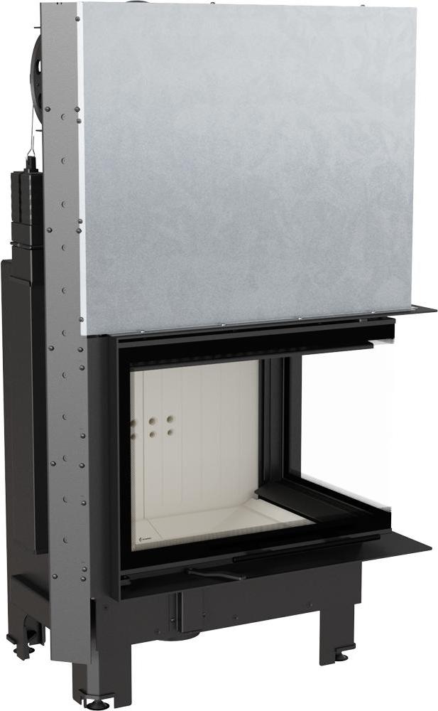 Oceľový krb KRATKI MBZ pravý 13 kW Ø 200 zdvíhací