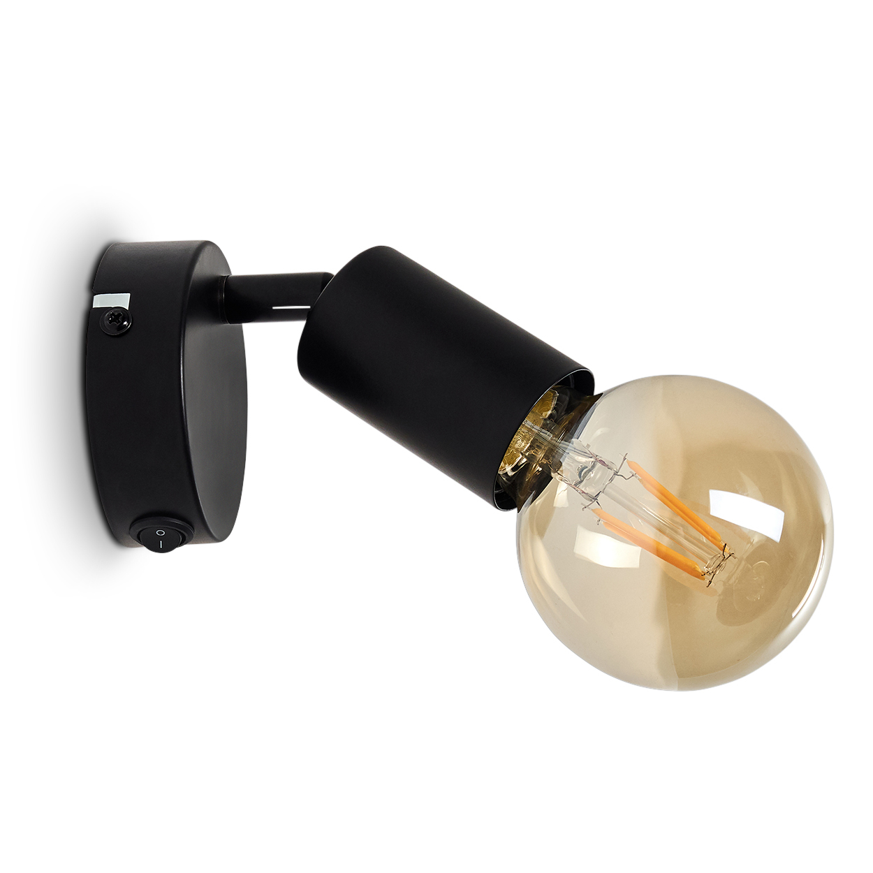 hofstein Agnino »Agnino« verstellbare Wandlampe aus Metall in Schwarz H3497418