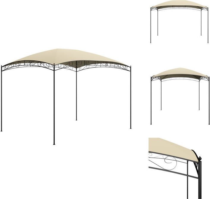vidaXL Pavillon 3x4x2,65 m Creme 180 g/m² - Pavillons & Partyzelte