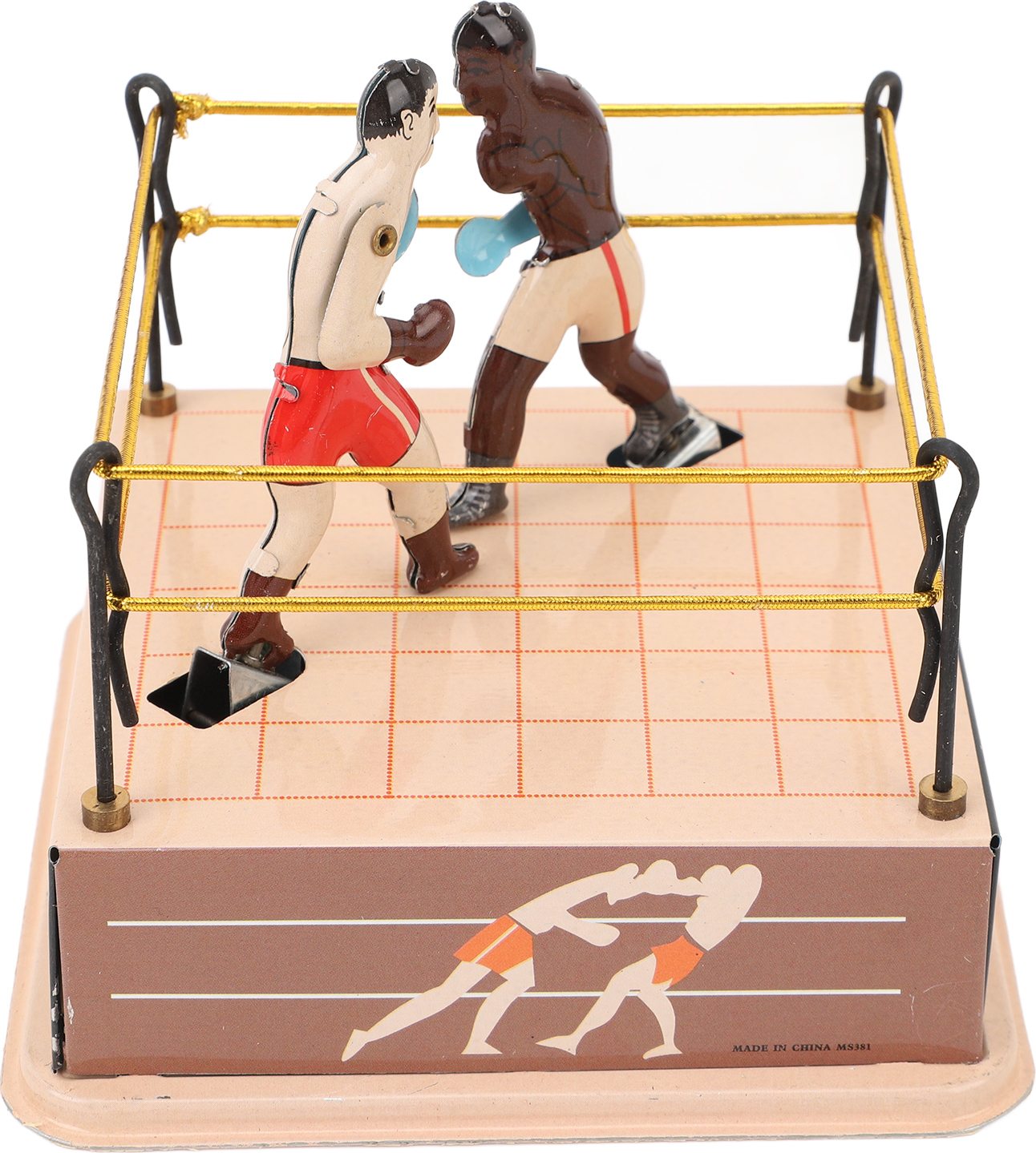 Cocosity Clockwork Boxing Toy,Wind Up Boxing Toy,Clockwork Boxing Ring,Tabletop Boxing Toy,Dekorative Boxing Toy,Clockwork Toy,Tin Toy Boxing Ring