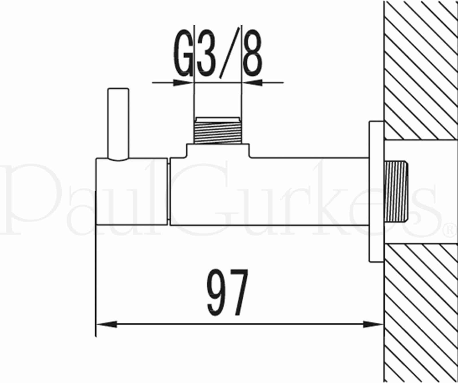 PaulGurkes Eckventil 1/2' auf 3/8' rund PGR2