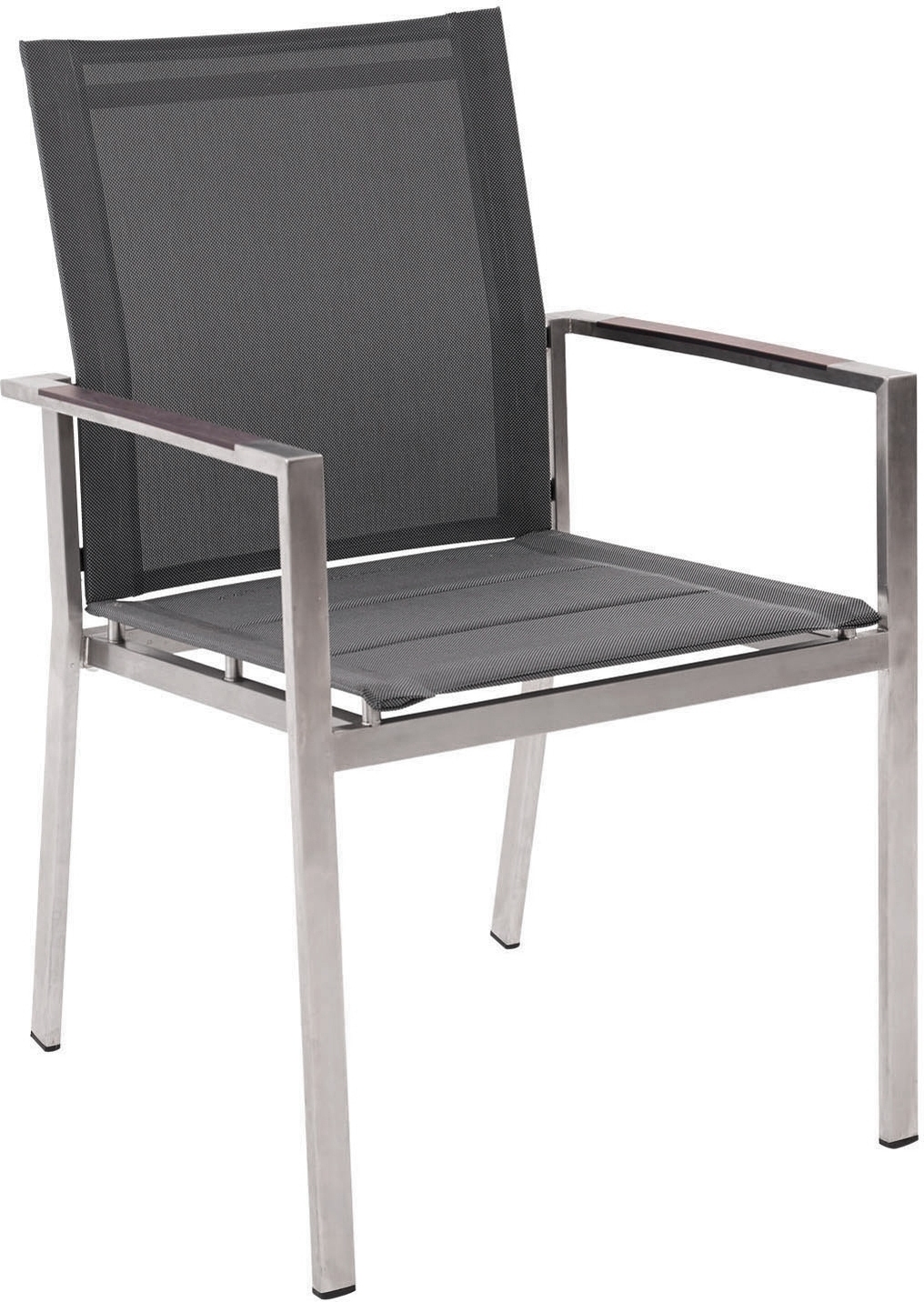 Gartenstuhl - Anthrazit - Textilen - Edelstahlrahmen - stapelbar