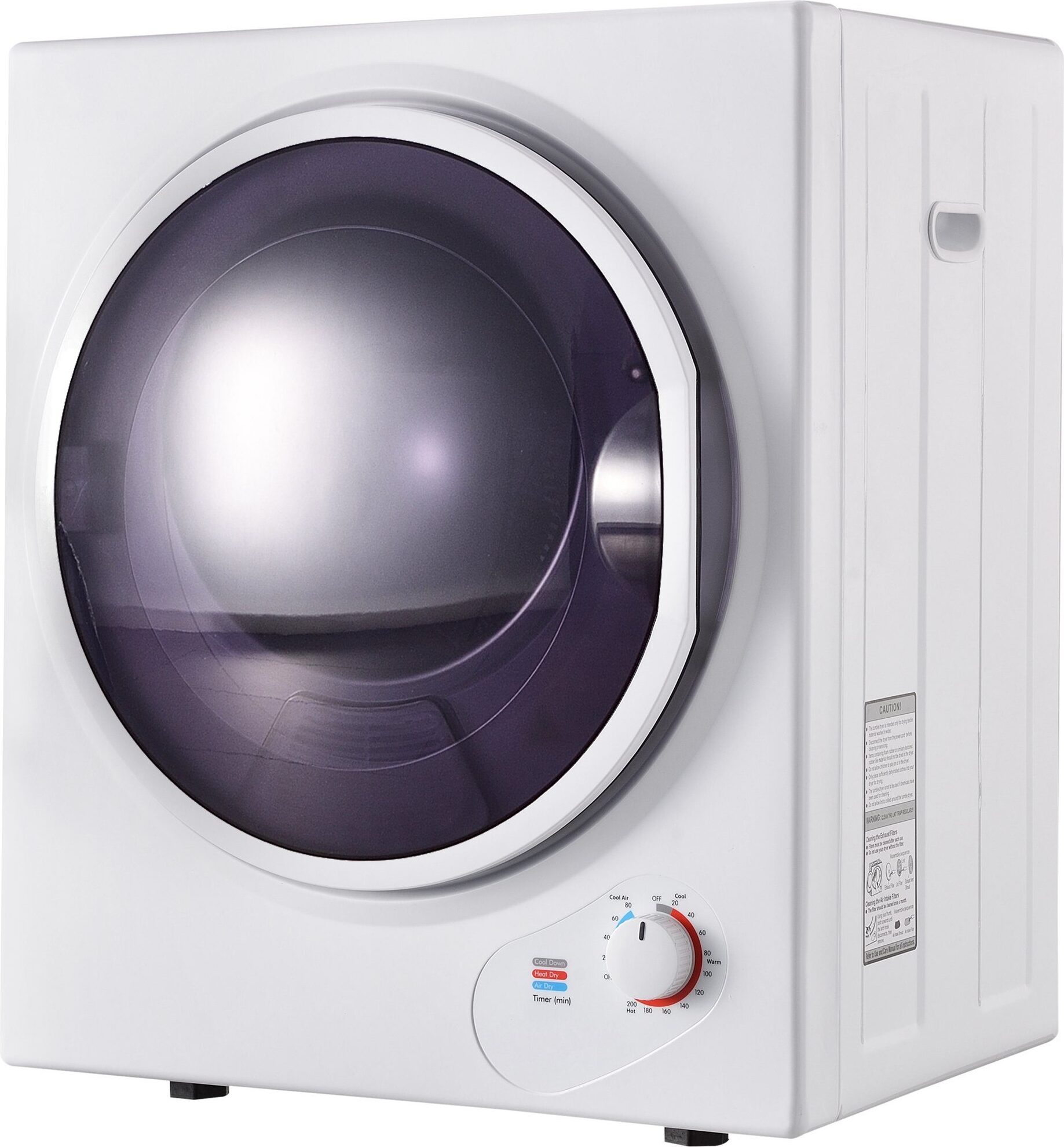 Fortuna Lai Gmbh Wäschetrockner Ablufttrockner Wäschetrockner Trommelwaschtrockner 850w / 2,5 kg/Weiß / 50 x 42 x 59 cm, Kann an der Wand montiert freistehend/hängend