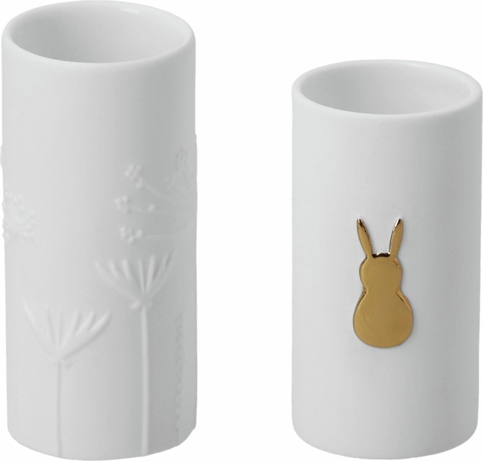 Räder Mini Vasen Set Goldhase H.6,3cm D.2,8cm 18262