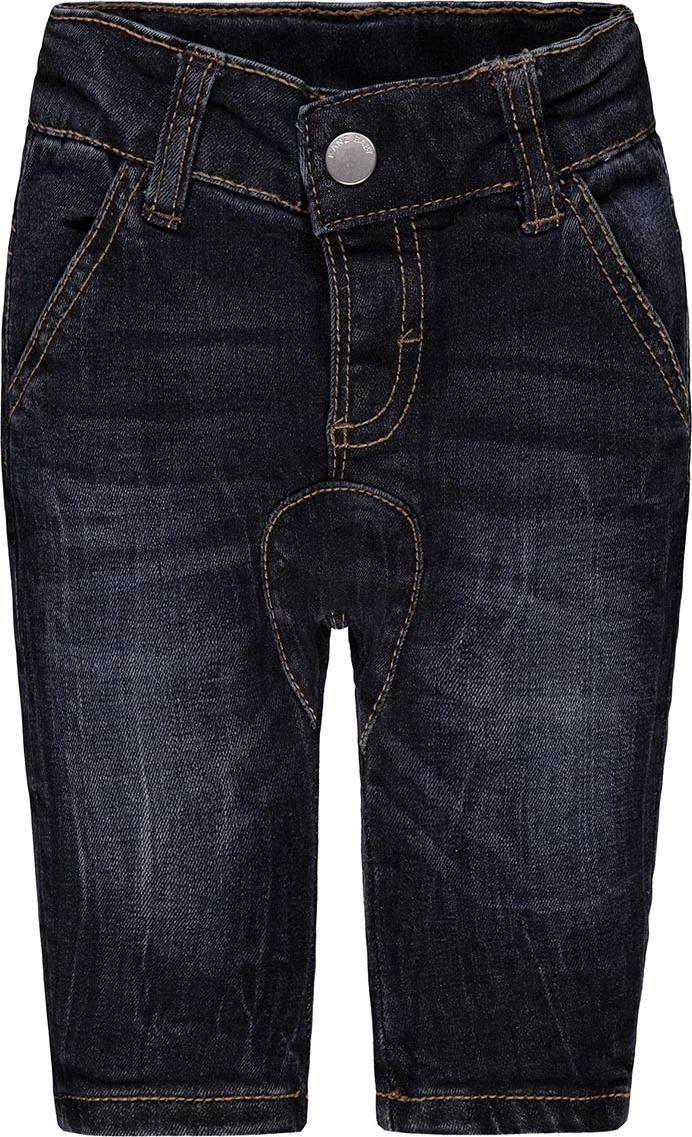 Kanz Jungen Jeans aus Denim mit elastischem Bund, Druckknopfverschluss und leichten Abschürfungen