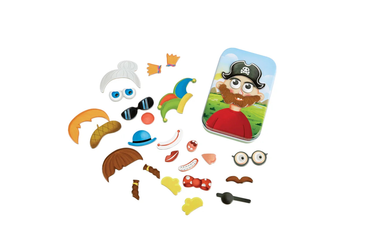 Toynamics Europe Hape Metallbox Magnetspiel lustige Gesichter 71014974