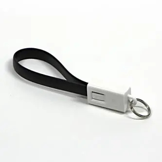 Neutralle USB kabel (2.0) USB A samec - microUSB samec 0.2m černý klíčenka 49160