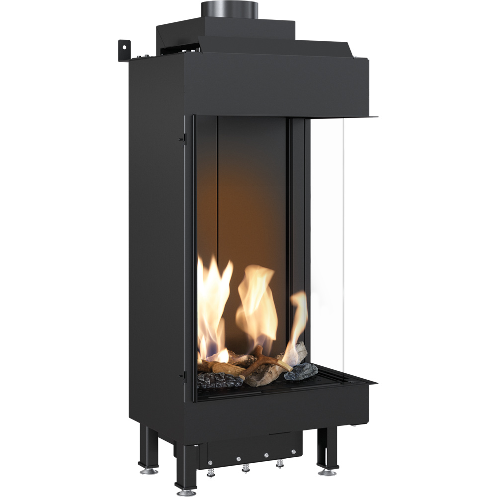 Plynový krb Leo 45/68 Pravostranný zemný plyn ∅ 100/150 5,5 kW