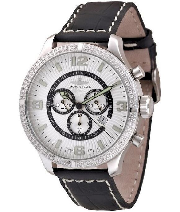 Zeno-Watch - Náramkové hodinky - Pánske - Oversized Retro Chrono Parisienne - 8830Q-h3